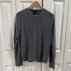 Kenneth Cole New York Gray V-Neck Sweater